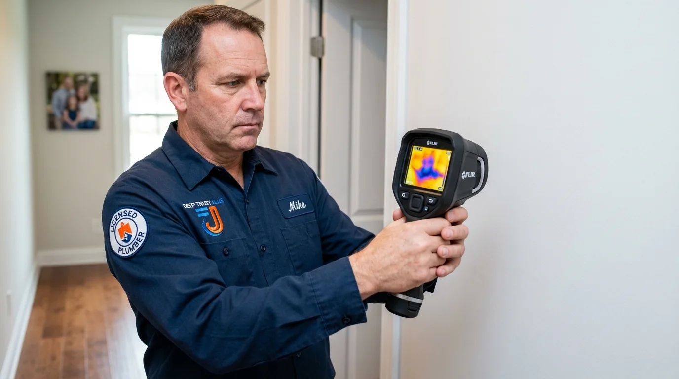 Thermal imaging leak detection by Johns Plumbing LLC in Urbandale